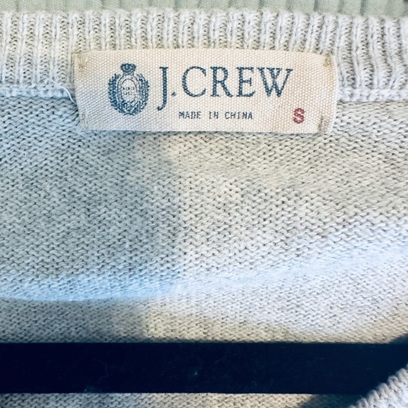 J. Crew Cotton Cashmere V-Neck Sweater / Gray / S - Picture 3 of 10